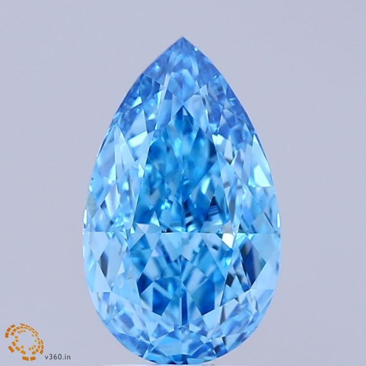 Loose Diamond - PEAR 2.03ct Fancy Vivid Blue VVS2: Loose Diamond - PEAR 2.03ct Fancy Vivid Blue VVS2 Source: This is a real non-mined Diamond that has been grown in a lab Shape: PEAR Carats: 2.03 Color: Fancy Vivid Blue Certification: IGI Video: