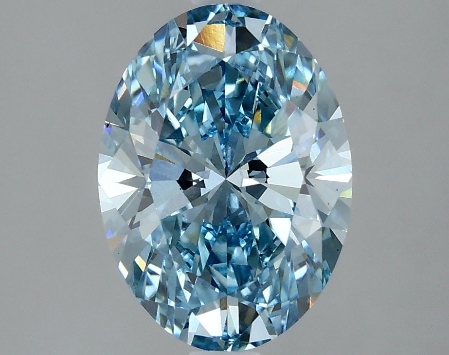 Loose Diamond - OVAL 2.61ct Fancy Vivid Blue VS1: Loose Diamond - OVAL 2.61ct Fancy Vivid Blue VS1 Source: This is a real non-mined Diamond that has been grown in a lab Shape: OVAL Carats: 2.61 Color: Fancy Vivid Blue Certification: IGI Video: