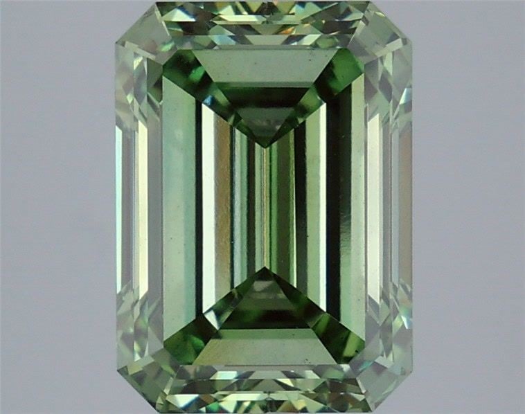 Loose Diamond - EMERALD 5.34ct Fancy Vivid Green VS1: Loose Diamond - EMERALD 5.34ct Fancy Vivid Green VS1 Source: This is a real non-mined Diamond that has been grown in a lab Shape: EMERALD Carats: 5.34 Color: Fancy Vivid Green Certification: IGI Video