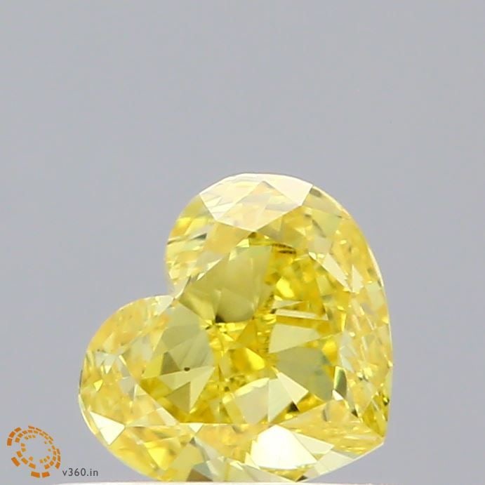 Loose Diamond - HEART 0.6ct Fancy Vivid Yellow VVS2: Loose Diamond - HEART 0.6ct Fancy Vivid Yellow VVS2 Source: This is a real non-mined Diamond that has been grown in a lab Shape: HEART Carats: 0.6 Color: Fancy Vivid Yellow Certification: IGI Video: