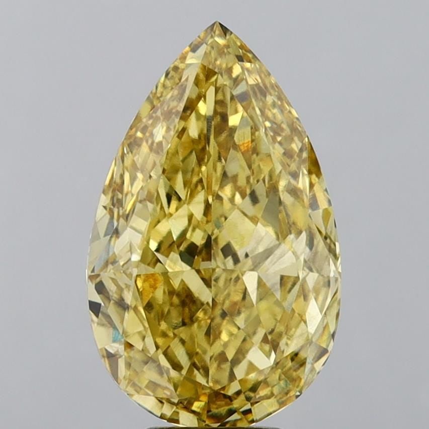 Loose Diamond - PEAR 8.07ct Fancy Intense Yellow VS2: Loose Diamond - PEAR 8.07ct Fancy Intense Yellow VS2 Source: This is a real non-mined Diamond that has been grown in a lab Shape: PEAR Carats: 8.07 Color: Fancy Intense Yellow Certification: IGI Video