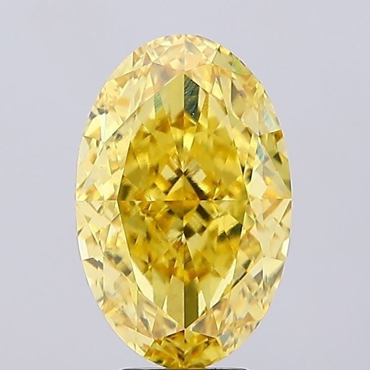 Loose Diamond - OVAL 7.35ct Fancy Vivid Yellow VS1: Loose Diamond - OVAL 7.35ct Fancy Vivid Yellow VS1 Source: This is a real non-mined Diamond that has been grown in a lab Shape: OVAL Carats: 7.35 Color: Fancy Vivid Yellow Certification: IGI Video: