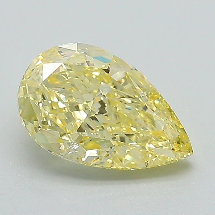 Loose Diamond - PEAR 1.36ct Fancy Intense Yellow VVS2: Loose Diamond - PEAR 1.36ct Fancy Intense Yellow VVS2 Source: This is a real non-mined Diamond that has been grown in a lab Shape: PEAR Carats: 1.36 Color: Fancy Intense Yellow Certification: IGI Vide