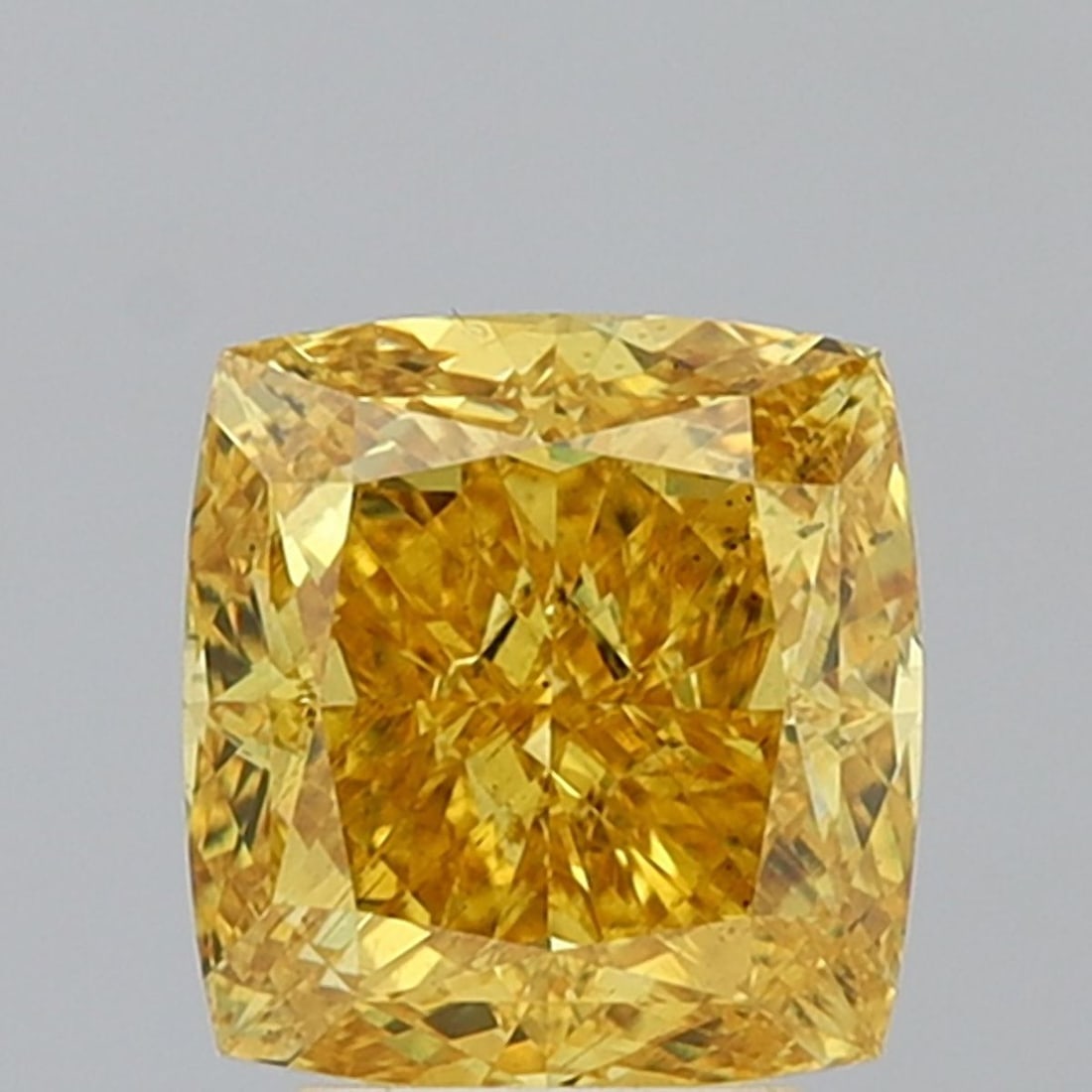 Loose Diamond - CUSHION MODIFIED 4.07ct Fancy Vivid Yellow SI1: Loose Diamond - CUSHION MODIFIED 4.07ct Fancy Vivid Yellow SI1 Source: This is a real non-mined Diamond that has been grown in a lab Shape: CUSHION MODIFIED Carats: 4.07 Color: Fancy Vivid Yellow Cert