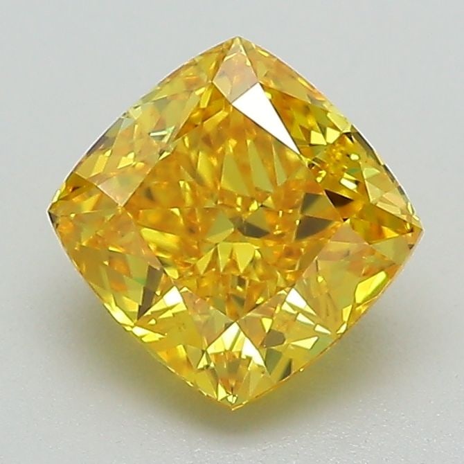 Loose Diamond - CUSHION MODIFIED 1.37ct Fancy Vivid Yellow VS1: Loose Diamond - CUSHION MODIFIED 1.37ct Fancy Vivid Yellow VS1 Source: This is a real non-mined Diamond that has been grown in a lab Shape: CUSHION MODIFIED Carats: 1.37 Color: Fancy Vivid Yellow Cert