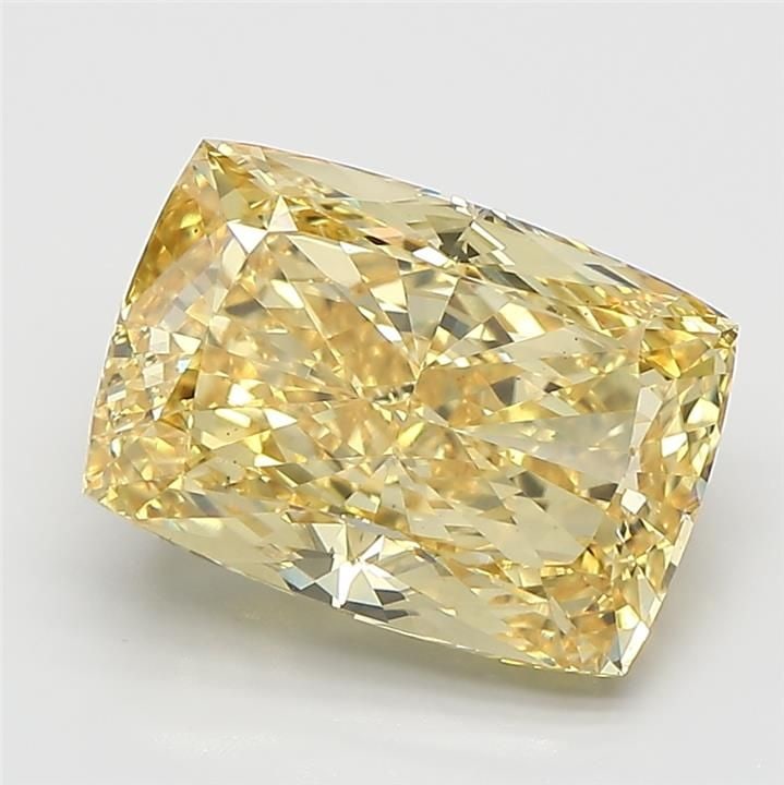 Loose Diamond - CUSHION MODIFIED 6.03ct Fancy Vivid Yellow VS1: Loose Diamond - CUSHION MODIFIED 6.03ct Fancy Vivid Yellow VS1 Source: This is a real non-mined Diamond that has been grown in a lab Shape: CUSHION MODIFIED Carats: 6.03 Color: Fancy Vivid Yellow Cert