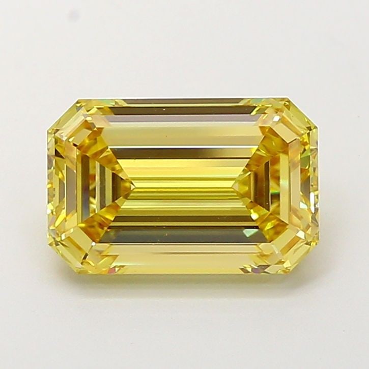 Loose Diamond - EMERALD 3.52ct Fancy Intense Yellow VS2: Loose Diamond - EMERALD 3.52ct Fancy Intense Yellow VS2 Source: This is a real non-mined Diamond that has been grown in a lab Shape: EMERALD Carats: 3.52 Color: Fancy Intense Yellow Certification: IGI