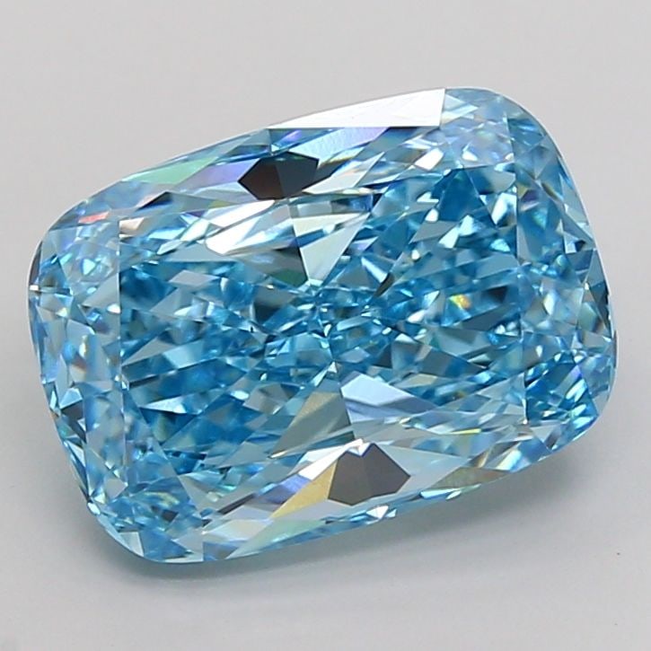 Loose Diamond - CUSHION MODIFIED 5.55ct Fancy Vivid Blue VVS2: Loose Diamond - CUSHION MODIFIED 5.55ct Fancy Vivid Blue VVS2 Source: This is a real non-mined Diamond that has been grown in a lab Shape: CUSHION MODIFIED Carats: 5.55 Color: Fancy Vivid Blue