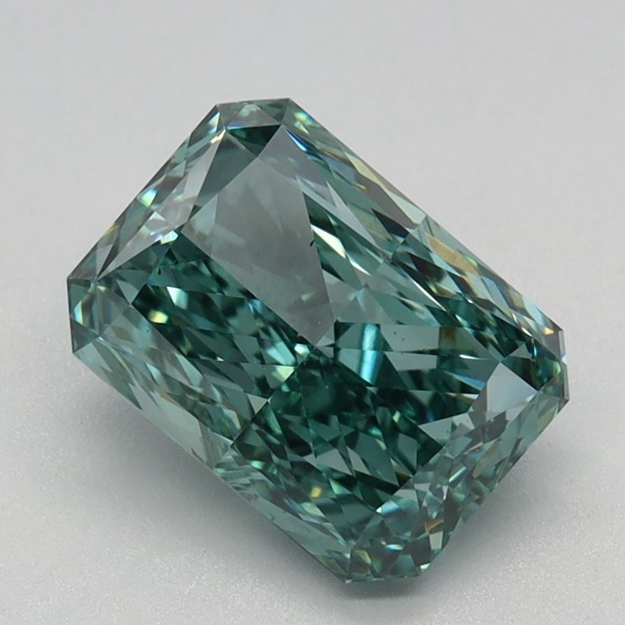 Loose Diamond - RADIANT 1.66ct Fancy Vivid Green VS1: Loose Diamond - RADIANT 1.66ct Fancy Vivid Green VS1 Source: This is a real non-mined Diamond that has been grown in a lab Shape: RADIANT Carats: 1.66 Color: Fancy Vivid Green Certification: IGI Video