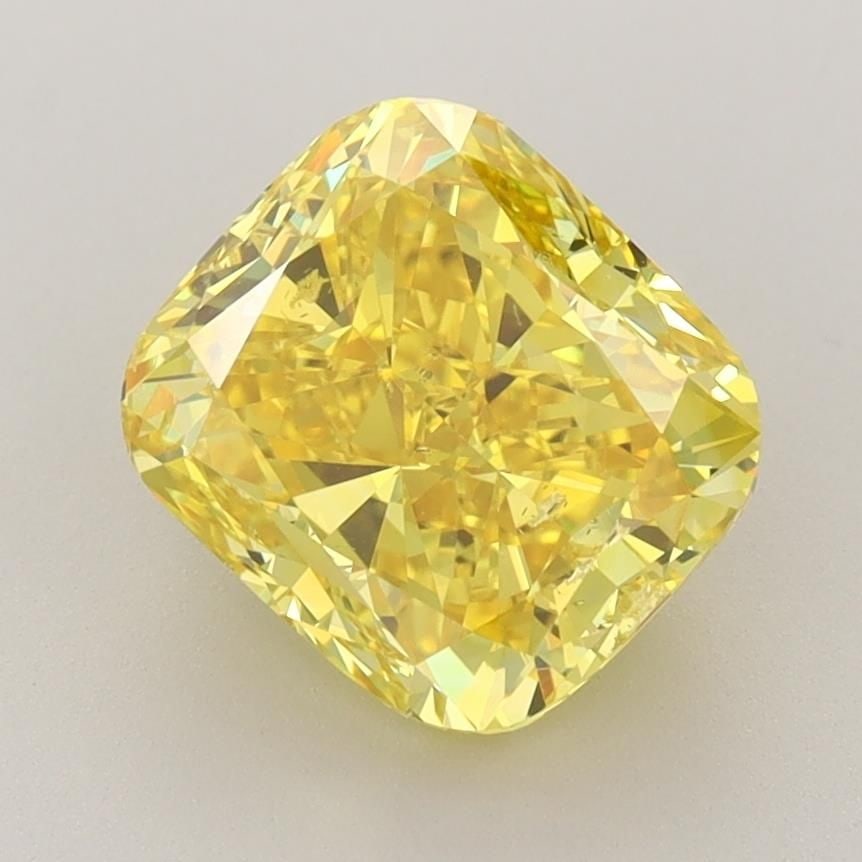 Loose Diamond - CUSHION BRILLIANT 3.0ct Fancy Vivid Yellow SI1: Loose Diamond - CUSHION BRILLIANT 3.0ct Fancy Vivid Yellow SI1 Source: This is a real non-mined Diamond that has been grown in a lab Shape: CUSHION BRILLIANT Carats: 3.0 Color: Fancy Vivid Yellow Cert