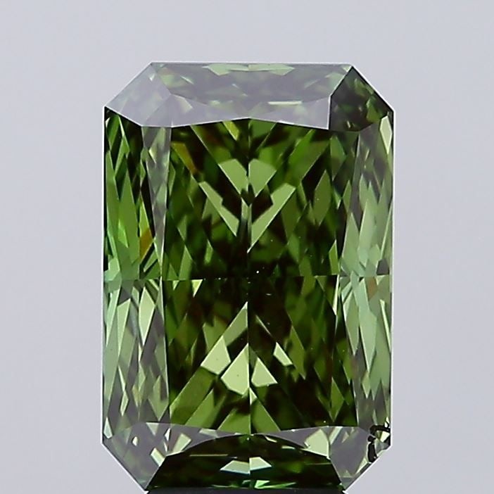 Loose Diamond - RADIANT 5.34ct Fancy Vivid Green VS1: Loose Diamond - RADIANT 5.34ct Fancy Vivid Green VS1 Source: This is a real non-mined Diamond that has been grown in a lab Shape: RADIANT Carats: 5.34 Color: Fancy Vivid Green Certification: IGI Video