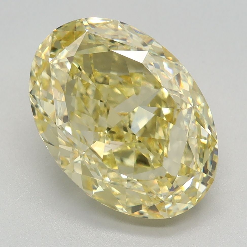 Loose Diamond - OVAL 3.38ct Fancy Vivid Yellow VVS2: Loose Diamond - OVAL 3.38ct Fancy Vivid Yellow VVS2 Source: This is a real non-mined Diamond that has been grown in a lab Shape: OVAL Carats: 3.38 Color: Fancy Vivid Yellow Certification: IGI Video: