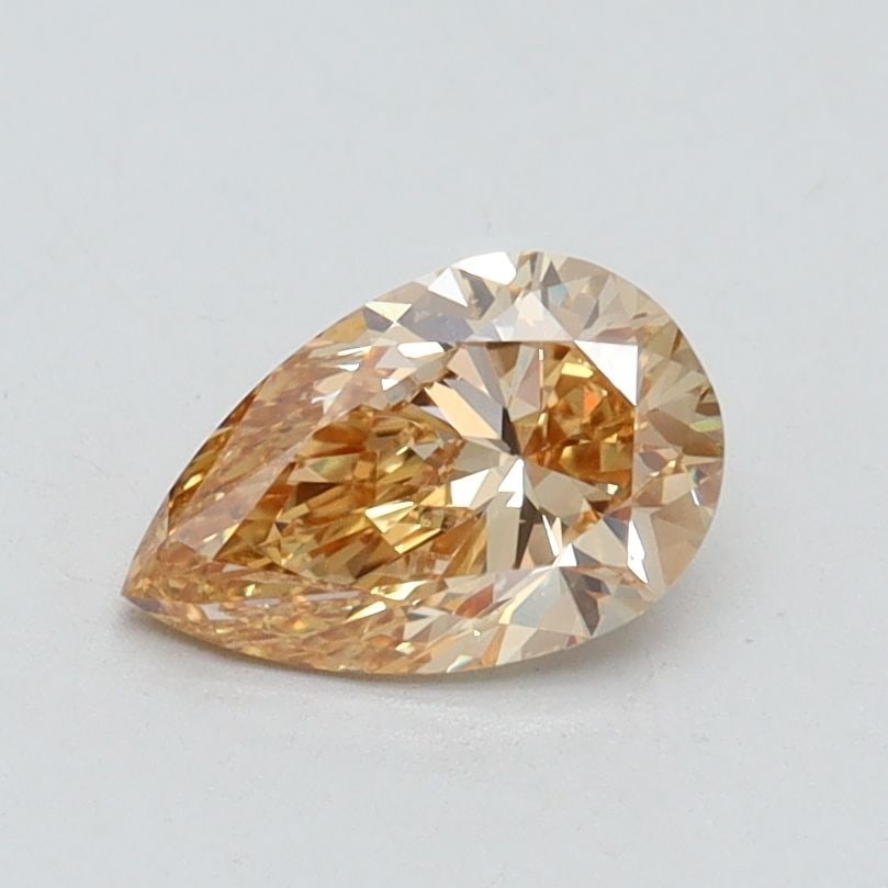Loose Diamond - PEAR 0.76ct Fancy Intense Brownish Yellow VVS2: Loose Diamond - PEAR 0.76ct Fancy Intense Brownish Yellow VVS2 Source: This is a real non-mined Diamond that has been grown in a lab Shape: PEAR Carats: 0.76 Color: Fancy Intense Brownish Yellow Certi