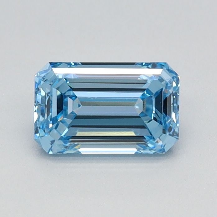 Loose Diamond - EMERALD 0.58ct Fancy Intense Blue VVS2: Loose Diamond - EMERALD 0.58ct Fancy Intense Blue VVS2 Source: This is a real non-mined Diamond that has been grown in a lab Shape: EMERALD Carats: 0.58 Color: Fancy Intense Blue Certification: IGI Vi