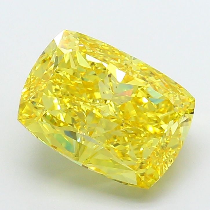 Loose Diamond - CUSHION MODIFIED 7.56ct Fancy Vivid Yellow VS1: Loose Diamond - CUSHION MODIFIED 7.56ct Fancy Vivid Yellow VS1 Source: This is a real non-mined Diamond that has been grown in a lab Shape: CUSHION MODIFIED Carats: 7.56 Color: Fancy Vivid Yellow Cert
