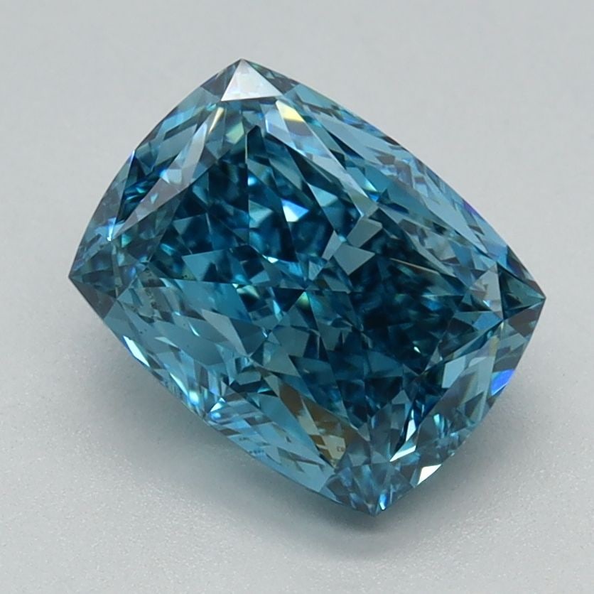 Loose Diamond - CUSHION MODIFIED 1.58ct Fancy Vivid Blue VS1: Loose Diamond - CUSHION MODIFIED 1.58ct Fancy Vivid Blue VS1 Source: This is a real non-mined Diamond that has been grown in a lab Shape: CUSHION MODIFIED Carats: 1.58 Color: Fancy Vivid Blue Certific
