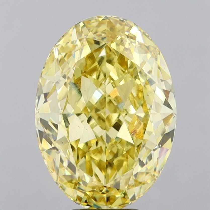 Loose Diamond - OVAL 10.17ct Fancy Intense Yellow VS1: Loose Diamond - OVAL 10.17ct Fancy Intense Yellow VS1 Source: This is a real non-mined Diamond that has been grown in a lab Shape: OVAL Carats: 10.17 Color: Fancy Intense Yellow Certification: IGI Vid