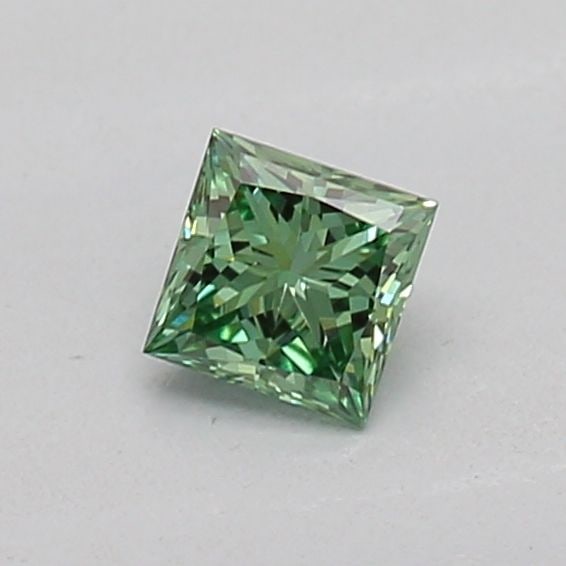 Loose Diamond - PRINCESS 0.18ct Fancy Vivid Green VS1 (1 of 1)