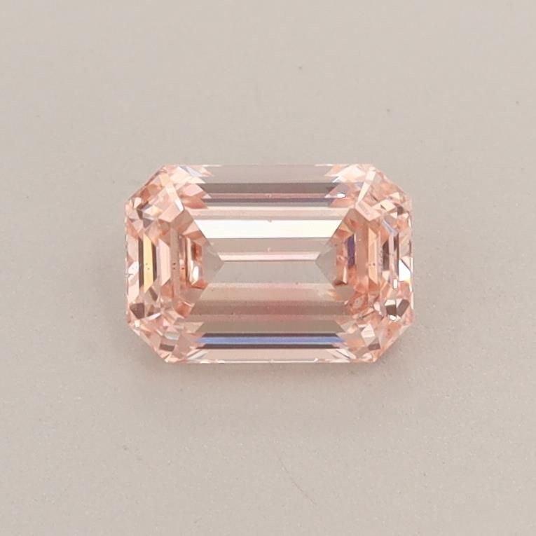 Loose Diamond - EMERALD 0.5ct Fancy Orange Pink VS2: Loose Diamond - EMERALD 0.5ct Fancy Orange Pink VS2 Source: This is a real non-mined Diamond that has been grown in a lab Shape: EMERALD Carats: 0.5 Color: Fancy Orange Pink Certification: IGI Video: