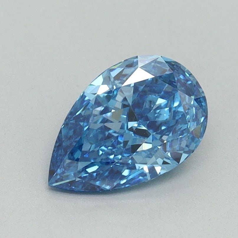 Loose Diamond - PEAR 1.01ct Fancy Vivid Blue VS2: Loose Diamond - PEAR 1.01ct Fancy Vivid Blue VS2 Source: This is a real non-mined Diamond that has been grown in a lab Shape: PEAR Carats: 1.01 Color: Fancy Vivid Blue Certification: IGI Video:
