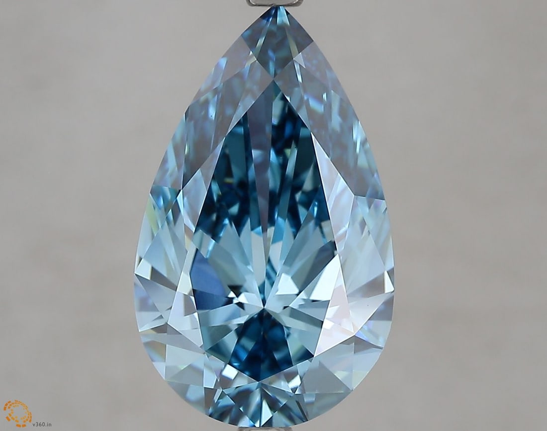 Loose Diamond - PEAR 5.01ct Fancy Vivid Blue VS1 (1 of 1)