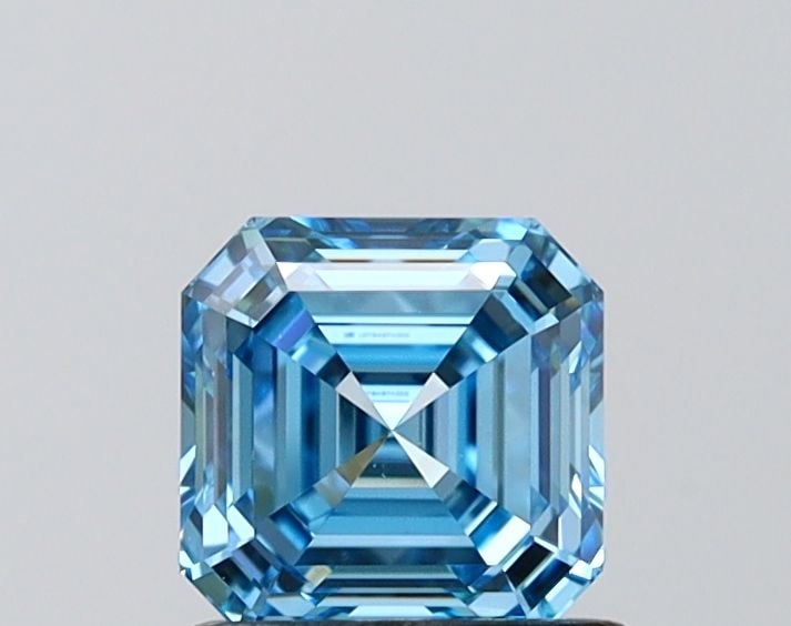 Loose Diamond - ASSCHER 1.04ct Fancy Vivid Blue VS1: Loose Diamond - ASSCHER 1.04ct Fancy Vivid Blue VS1 Source: This is a real non-mined Diamond that has been grown in a lab Shape: ASSCHER Carats: 1.04 Color: Fancy Vivid Blue Certification: IGI Video: