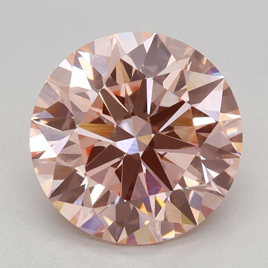 Ideal Loose Diamond - ROUND 2.1ct Fancy Vivid Pink VS1: Ideal Loose Diamond - ROUND 2.1ct Fancy Vivid Pink VS1 Source: This is a real non-mined Diamond that has been grown in a lab Shape: ROUND Carats: 2.1 Color: Fancy Vivid Pink Certification: IGI Video: