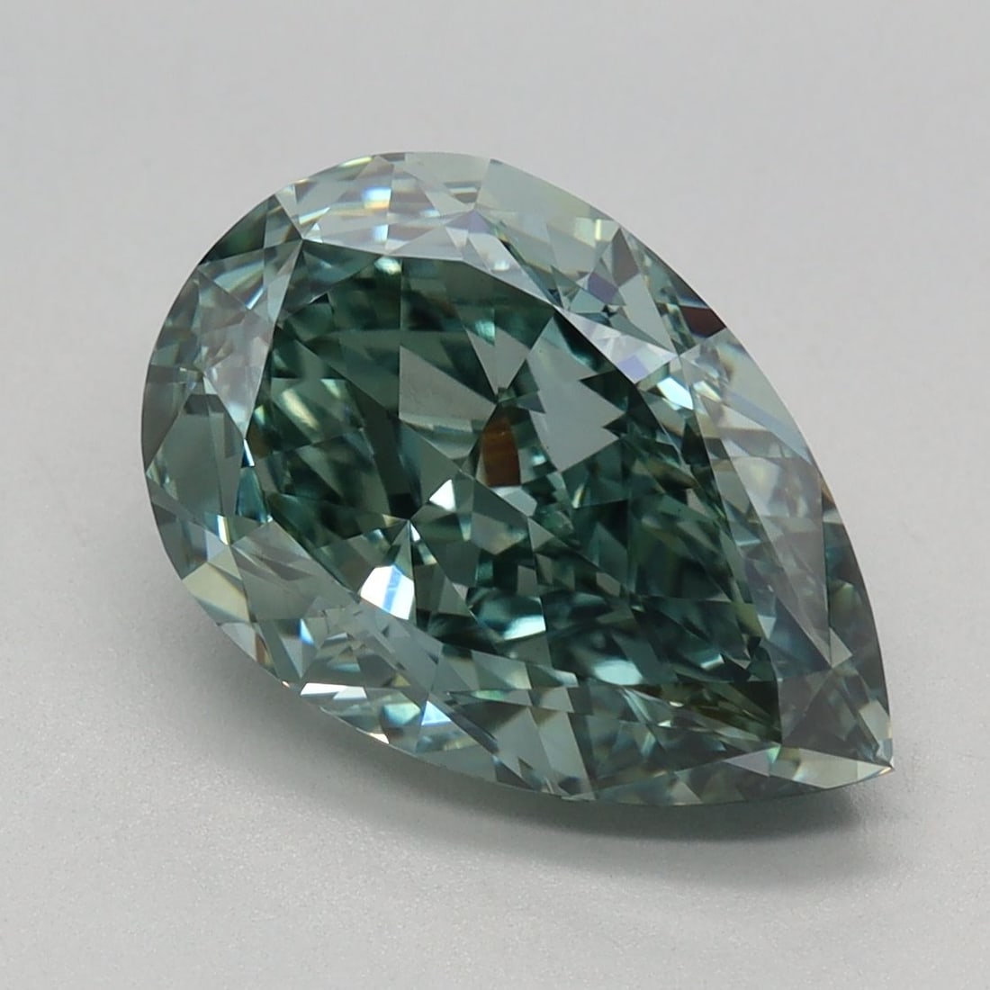 Loose Diamond - PEAR 3.1ct Fancy Vivid Green VVS2 (1 of 1)