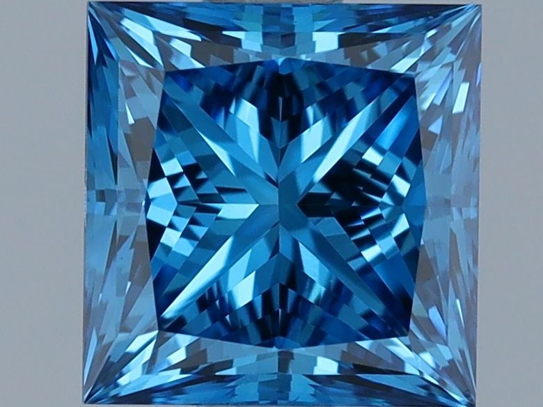 Loose Diamond - PRINCESS 1.05ct Fancy Vivid Blue VVS2 (1 of 1)