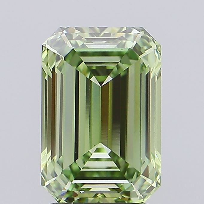 Loose Diamond - EMERALD 3.1ct Fancy Vivid Green VS1 (1 of 1)