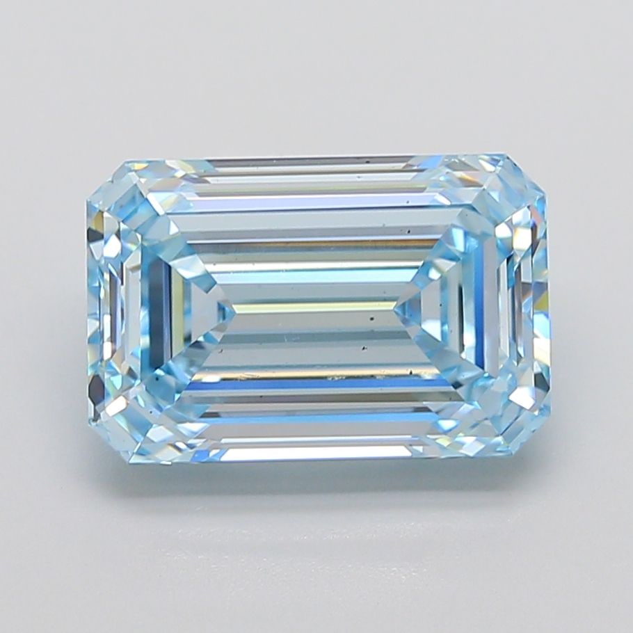 Loose Diamond - EMERALD 9.1ct Fancy Intense Blue VS2: Loose Diamond - EMERALD 9.1ct Fancy Intense Blue VS2 Source: This is a real non-mined Diamond that has been grown in a lab Shape: EMERALD Carats: 9.1 Color: Fancy Intense Blue Certification: IGI Video