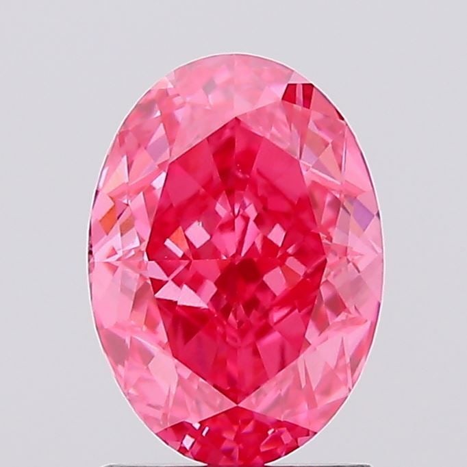 Loose Diamond - OVAL 1.68ct Fancy Vivid Pink VS1: Loose Diamond - OVAL 1.68ct Fancy Vivid Pink VS1 Source: This is a real non-mined Diamond that has been grown in a lab Shape: OVAL Carats: 1.68 Color: Fancy Vivid Pink Certification: IGI Video:
