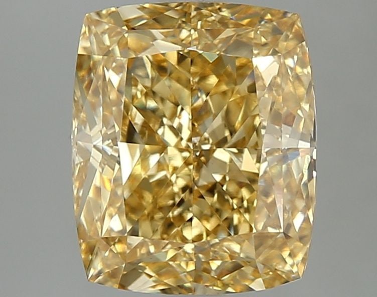 Loose Diamond - CUSHION MODIFIED 4.0ct Fancy Vivid Yellow VS1 (1 of 1)