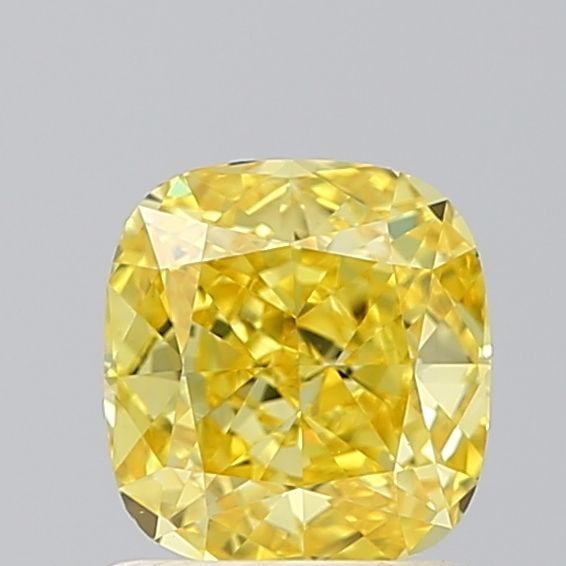 Loose Diamond - CUSHION BRILLIANT 1.0ct Fancy Vivid Yellow VVS2: Loose Diamond - CUSHION BRILLIANT 1.0ct Fancy Vivid Yellow VVS2 Source: This is a real non-mined Diamond that has been grown in a lab Shape: CUSHION BRILLIANT Carats: 1.0 Color: Fancy Vivid Yellow Cer