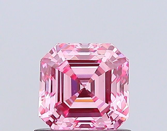 Loose Diamond - ASSCHER 1.0ct Fancy Vivid Pink VS2: Loose Diamond - ASSCHER 1.0ct Fancy Vivid Pink VS2 Source: This is a real non-mined Diamond that has been grown in a lab Shape: ASSCHER Carats: 1.0 Color: Fancy Vivid Pink Certification: IGI Video: