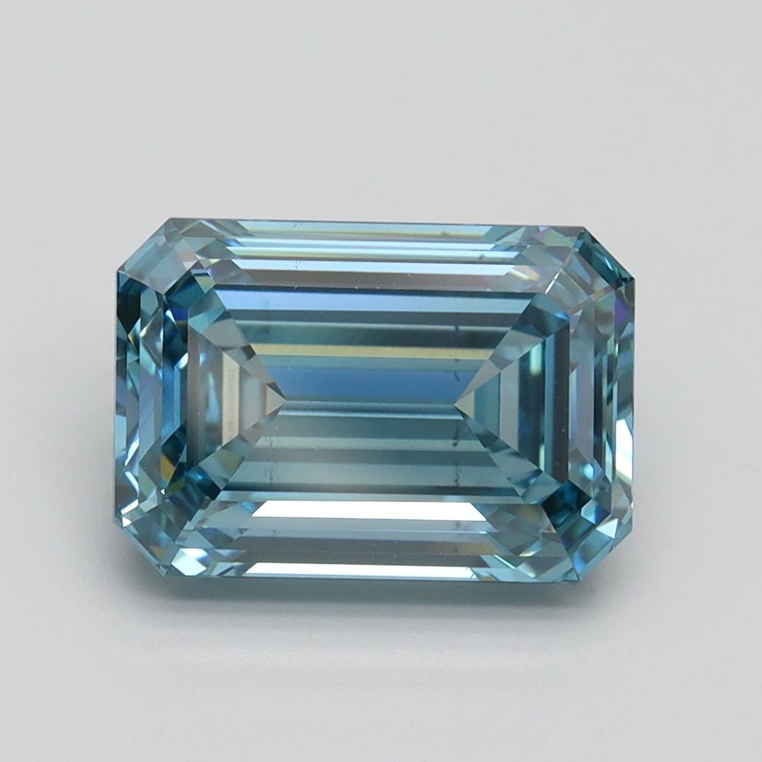 Loose Diamond - EMERALD 3.26ct Fancy Intense Greenish Blue VS2: Loose Diamond - EMERALD 3.26ct Fancy Intense Greenish Blue VS2 Source: This is a real non-mined Diamond that has been grown in a lab Shape: EMERALD Carats: 3.26 Color: Fancy Intense Greenish Blue Cert