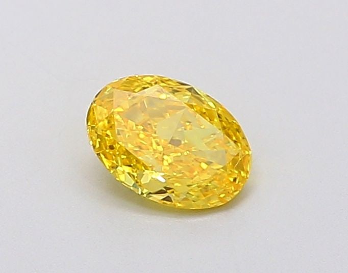 Loose Diamond - OVAL 0.45ct Fancy Vivid Yellow VVS2: Loose Diamond - OVAL 0.45ct Fancy Vivid Yellow VVS2 Source: This is a real non-mined Diamond that has been grown in a lab Shape: OVAL Carats: 0.45 Color: Fancy Vivid Yellow Certification: IGI Video: