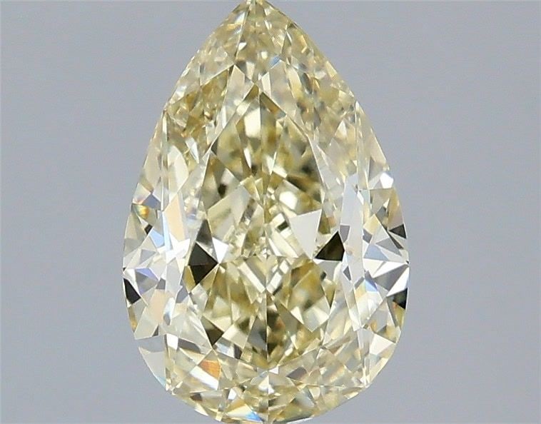 Loose Diamond - PEAR 1.57ct Fancy Light Yellow VVS2: Loose Diamond - PEAR 1.57ct Fancy Light Yellow VVS2 Source: This is a real non-mined Diamond that has been grown in a lab Shape: PEAR Carats: 1.57 Color: Fancy Light Yellow Certification: IGI Video: