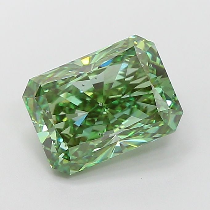 Loose Diamond - RADIANT 3.0ct Fancy Vivid Green SI1: Loose Diamond - RADIANT 3.0ct Fancy Vivid Green SI1 Source: This is a real non-mined Diamond that has been grown in a lab Shape: RADIANT Carats: 3.0 Color: Fancy Vivid Green Certification: IGI Video: