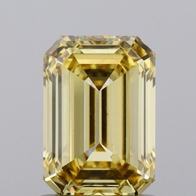 Loose Diamond - EMERALD 1.15ct Fancy Vivid Yellow VS1: Loose Diamond - EMERALD 1.15ct Fancy Vivid Yellow VS1 Source: This is a real non-mined Diamond that has been grown in a lab Shape: EMERALD Carats: 1.15 Color: Fancy Vivid Yellow Certification: NONE Vi