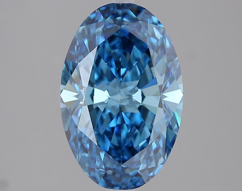 Loose Diamond - OVAL 3.04ct Fancy Vivid Blue VS1: Loose Diamond - OVAL 3.04ct Fancy Vivid Blue VS1 Source: This is a real non-mined Diamond that has been grown in a lab Shape: OVAL Carats: 3.04 Color: Fancy Vivid Blue Certification: IGI Video: