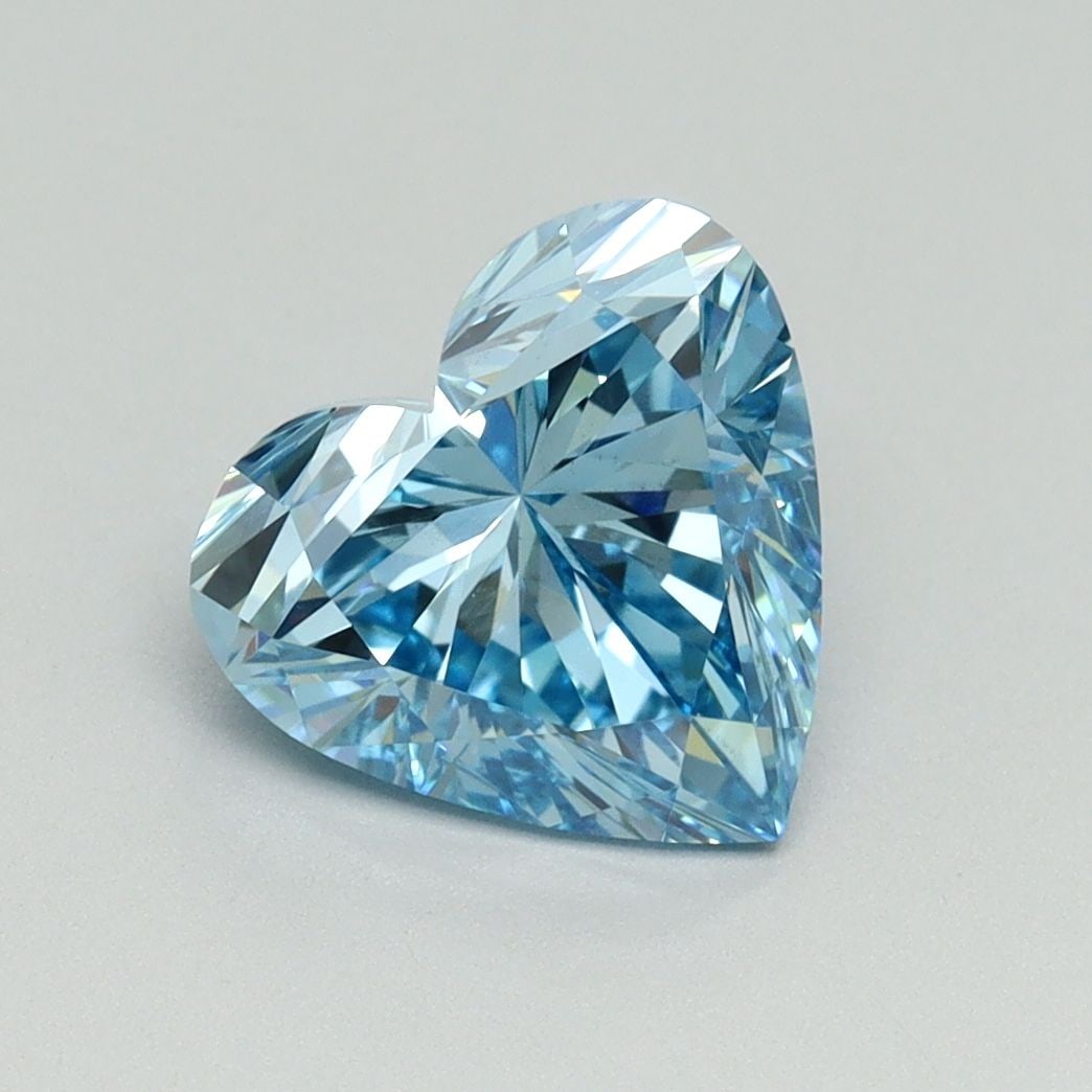 Loose Diamond - HEART 2.05ct Fancy Vivid Blue VS2: Loose Diamond - HEART 2.05ct Fancy Vivid Blue VS2 Source: This is a real non-mined Diamond that has been grown in a lab Shape: HEART Carats: 2.05 Color: Fancy Vivid Blue Certification: IGI Video: