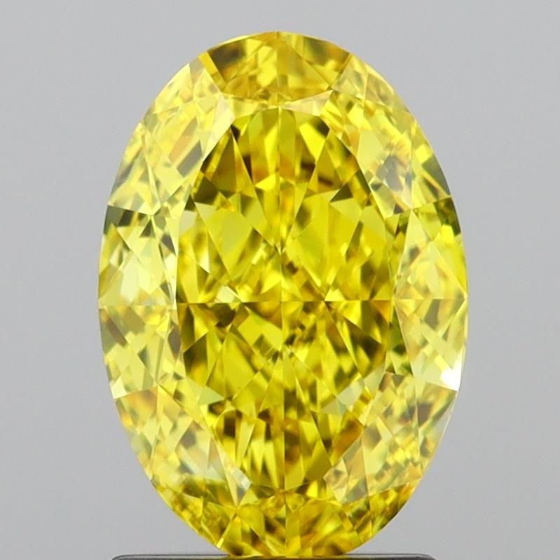 Loose Diamond - OVAL 1.59ct Fancy Vivid Yellow IF: Loose Diamond - OVAL 1.59ct Fancy Vivid Yellow IF Source: This is a real non-mined Diamond that has been grown in a lab Shape: OVAL Carats: 1.59 Color: Fancy Vivid Yellow Certification: IGI Video: