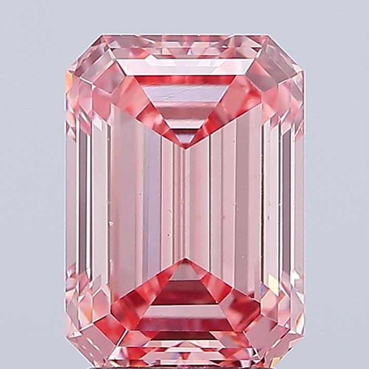 Loose Diamond - EMERALD 4.0ct Fancy Vivid Pink VS1: Loose Diamond - EMERALD 4.0ct Fancy Vivid Pink VS1 Source: This is a real non-mined Diamond that has been grown in a lab Shape: EMERALD Carats: 4.0 Color: Fancy Vivid Pink Certification: IGI Video: