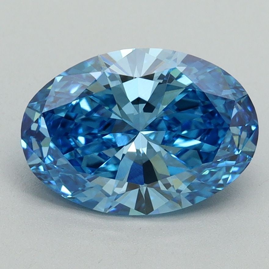 Loose Diamond - OVAL 2.04ct Fancy Vivid Blue VS1: Loose Diamond - OVAL 2.04ct Fancy Vivid Blue VS1 Source: This is a real non-mined Diamond that has been grown in a lab Shape: OVAL Carats: 2.04 Color: Fancy Vivid Blue Certification: IGI Video: