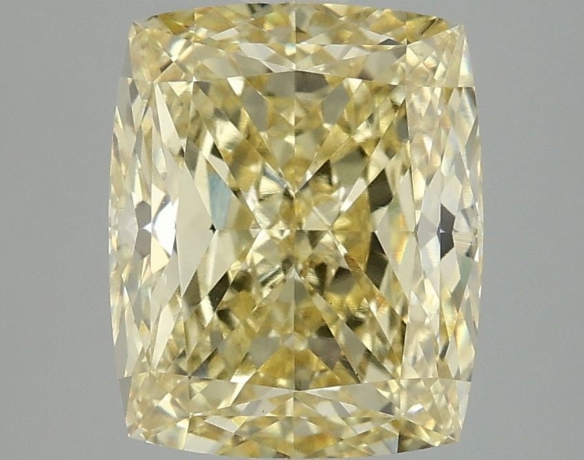 Loose Diamond - CUSHION MODIFIED 4.1ct Fancy Vivid Yellow VS1: Loose Diamond - CUSHION MODIFIED 4.1ct Fancy Vivid Yellow VS1 Source: This is a real non-mined Diamond that has been grown in a lab Shape: CUSHION MODIFIED Carats: 4.1 Color: Fancy Vivid Yellow Certif