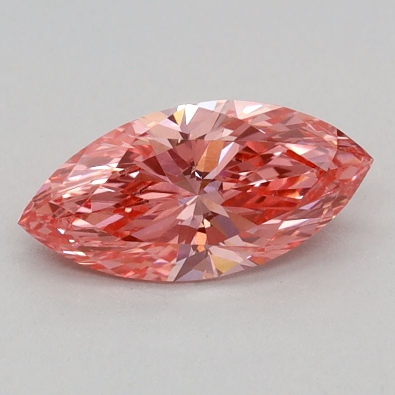 Loose Diamond - MARQUISE 0.42ct Fancy Vivid Pink VVS2: Loose Diamond - MARQUISE 0.42ct Fancy Vivid Pink VVS2 Source: This is a real non-mined Diamond that has been grown in a lab Shape: MARQUISE Carats: 0.42 Color: Fancy Vivid Pink Certification: IGI Vide