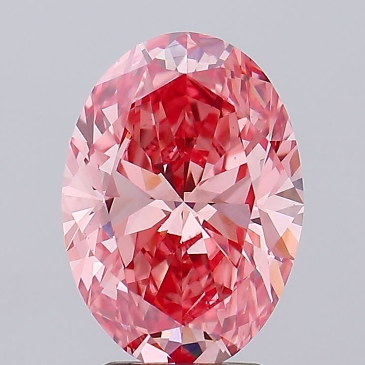Loose Diamond - OVAL 2.98ct Fancy Vivid Pink VS1: Loose Diamond - OVAL 2.98ct Fancy Vivid Pink VS1 Source: This is a real non-mined Diamond that has been grown in a lab Shape: OVAL Carats: 2.98 Color: Fancy Vivid Pink Certification: IGI Video: