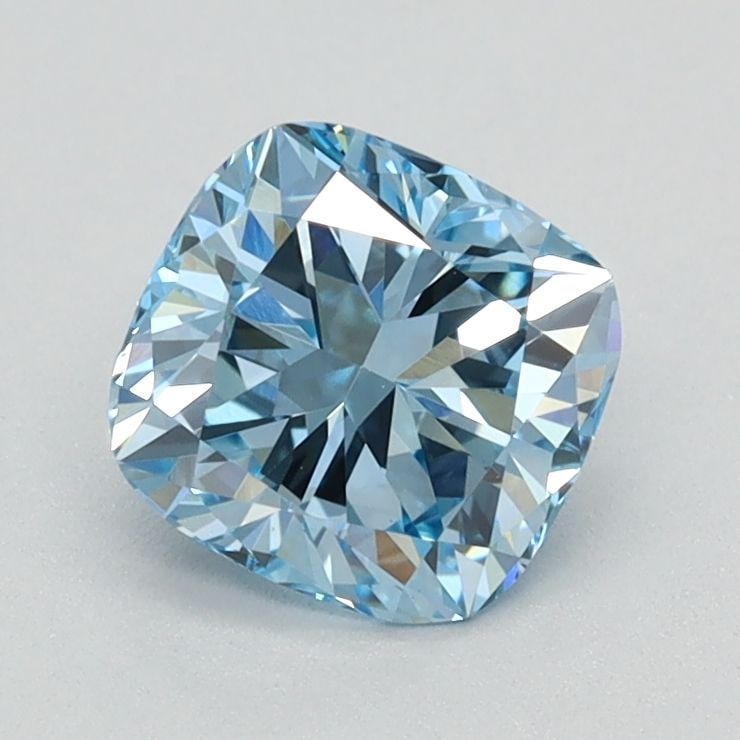 Loose Diamond - CUSHION BRILLIANT 0.92ct Fancy Intense Blue VVS2: Loose Diamond - CUSHION BRILLIANT 0.92ct Fancy Intense Blue VVS2 Source: This is a real non-mined Diamond that has been grown in a lab Shape: CUSHION BRILLIANT Carats: 0.92 Color: Fancy Intense Blue C