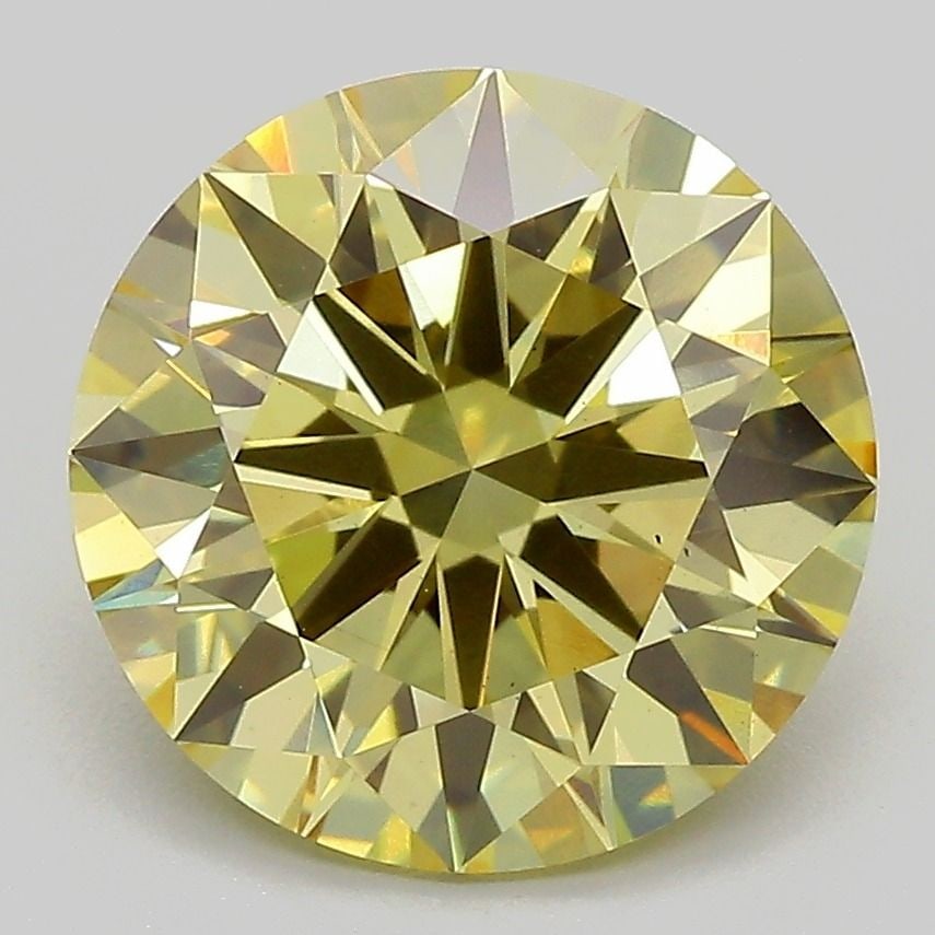 Ideal Loose Diamond - ROUND 4.06ct Fancy Yellow VS1 (1 of 1)